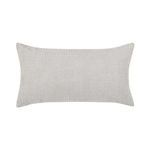 Rectangular gray linen sham with a textured, crinkled fabric and soft, blended cotton-linen layers