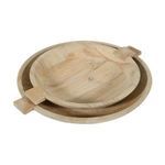 Product Image 3 for Sandblasted Wooden Bowl Set of 2 from BIDKHome