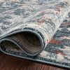 Partially rolled edge highlighting the rug’s thickness and curling