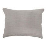 Grey Vancouver King Sham with textured cotton fabric and quilted grid pattern
