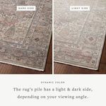 Corner view highlighting fine pattern details and fringed edges of the rug on a wooden floor