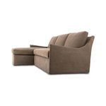 Sectional at three-quarter angle from the right highlighting cushion depth and arm flare