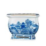 Product Image 3 for Blue & White Porcelain Landscape Foot Bath from Legend of Asia