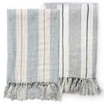 Product Image 2 for Laguna Linen King Blanket - Grey /  Charcoal from Pom Pom at Home