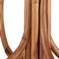 Full front view of chandelier showing warm wood tones and twelve curved arms