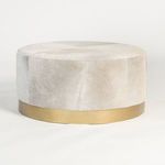 Product Image 1 for Jordan Frosted Hide Leather Ottoman from Alder & Tweed