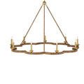 Savoie Chandelier from a slightly elevated angle displaying full circle profile and gold accents
