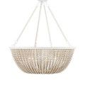 Chandelier without shadows hanging frontally with cable visible on white background