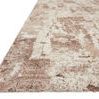 Close-up side angle showing dense plush pile and textured pattern with beige and taupe hues