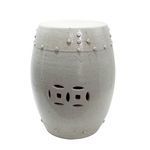 Product Image 1 for Vintage White Garden Stool from Legend of Asia