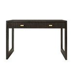Product Image 1 for Larkin Two Drawer Desk With Fluted Detail In Dark Espresso Oak from Worlds Away