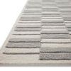 Close-up angle showing texture and pile height variation of the Bradley Ivory Grey Rug edges