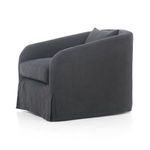 Product Image 2 for Topanga Navy Linen Slipcover Swivel Chair - Flanders Navy from Four Hands
