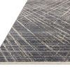 Wade rug close-up angle showing fringed edges and low-profile pile from side