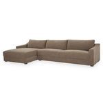 Farrow Sectional angled view showing left-facing chaise and overall shape of taupe fabric sofa