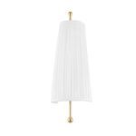 Product Image 1 for Adeline Transitional Wall Sconce with White-Pleated Shade from Mitzi