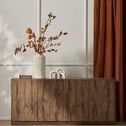 Side profile focused on solid oak and oak veneer texture with visible knots