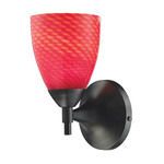 Product Image 1 for Celina 1 Light Sconce In Dark Rust With Scarlet Red Glass  from Elk Lighting