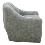 Kenzie Accent Chair side profile highlighting smooth rounded back and arm contours