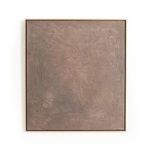 Midnight Harvest by Tyler Guinn textured abstract painting in muted brown tones with organic patterning in a thin wooden f...