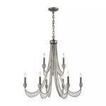 Product Image 1 for Renaissance 9 Light Chandelier In Weathered Zinc from Elk Lighting