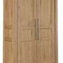 Driftwood Wardrobe in Buckboard finish with two full-length paneled doors and metal handles