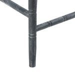 Close-up of limed oak wood grain texture on the bamboo-inspired leg