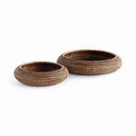 Product Image 1 for Burma Rattan Shallow Display Bowls, Set Of 2 from Napa Home And Garden