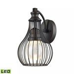 Product Image 1 for Osage Outdoor Led Wall Sconce In Weathered Charcoal from Elk Lighting