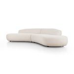 Belen Double Chaise sofa angled showing curved chaise extending outward to the right