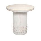 Product Image 1 for Studded White Washed Wood Side Table from Jamie Young