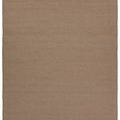 Solid taupe handwoven indoor outdoor rug with chunky reversible weave in 18 by 18 inches
