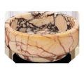 Bowl rotated to show more peach tones and different veining on the alternate side