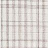 Light gray handmade rug with a subtle brown geometric plaid pattern, flatwoven texture