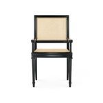 Product Image 2 for Jansen Cane and Lacquered Mahogany Black Arm Chair from Villa & House