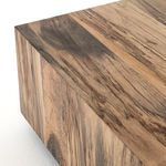 Another angle close-up of table’s wood grain and spalting color variations at the edge
