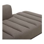 Close-up of Bennett Daybed seat showing textured fabric and horizontal channel detailing