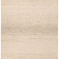 Handwoven Folade rug with distressed tan base and beige trellis pattern, flat woven wool construction