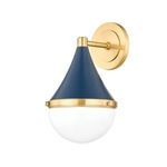 Product Image 1 for Ciara 1-Light Modern Decorative Navy Aged Brass Wall Sconce from Mitzi
