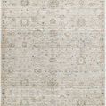 Ren Taupe/Charcoal traditional flat weave rug with subtle floral motifs and a soft textured polyester finish