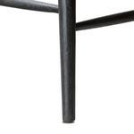Lewis Swivel Stool angled view showing the large seat surface and tall back slats
