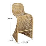 Product Image 3 for Cove Rattan Bar Stool from Creative Co-Op