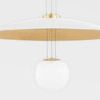 Product Image 3 for Brim 1-Light Large Soft White / Gold Leaf Pendant Light from Hudson Valley