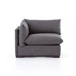 Westwood sectional left arm facing piece showing straight side profile and cushion depth