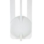 Bottom view of Jae Table Lamp base showing geometric plaster structure and round form