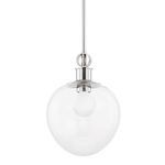 Product Image 1 for Anna Small Silver Oval Glass Pendant Light from Mitzi