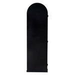Back of the hutch featuring flat matte black steel panel with no additional detailing.