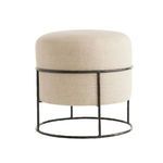 Product Image 3 for Montreal White Facet Cream Chenille Ottoman from Arteriors