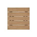 Top view focusing on evenly spaced slats across table surface