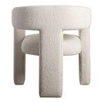 Back view of Elo Chair revealing broad armrests and seat thickness
